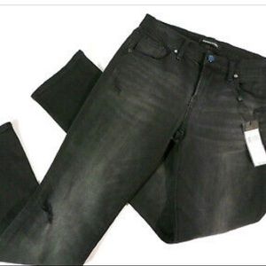 NWT BCBGMAXAZRIA Black Boyfriend Distressed Jeans